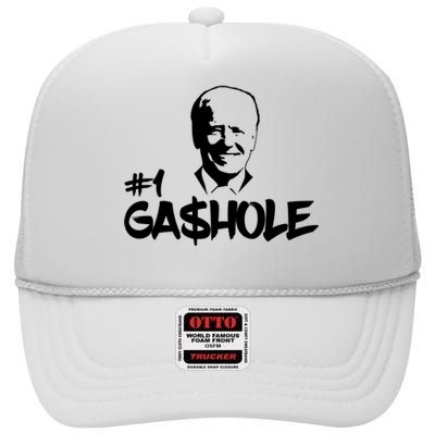 Number One Gashole Funny Joe Biden High Crown Mesh Back Trucker Hat