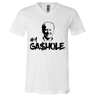 Number One Gashole Funny Joe Biden V-Neck T-Shirt