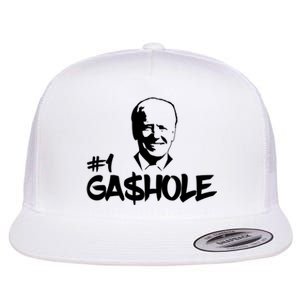 Number One Gashole Funny Joe Biden Flat Bill Trucker Hat