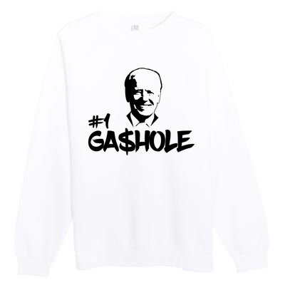 Number One Gashole Funny Joe Biden Premium Crewneck Sweatshirt