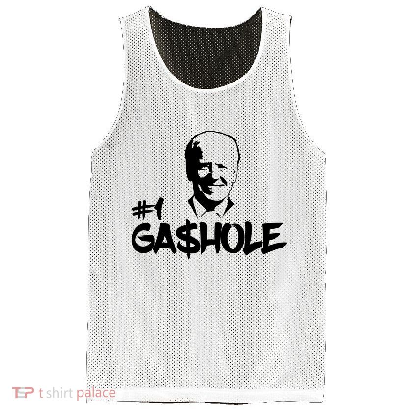 Number One Gashole Funny Joe Biden Mesh Reversible Basketball Jersey Tank