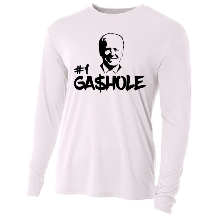 Number One Gashole Funny Joe Biden Cooling Performance Long Sleeve Crew