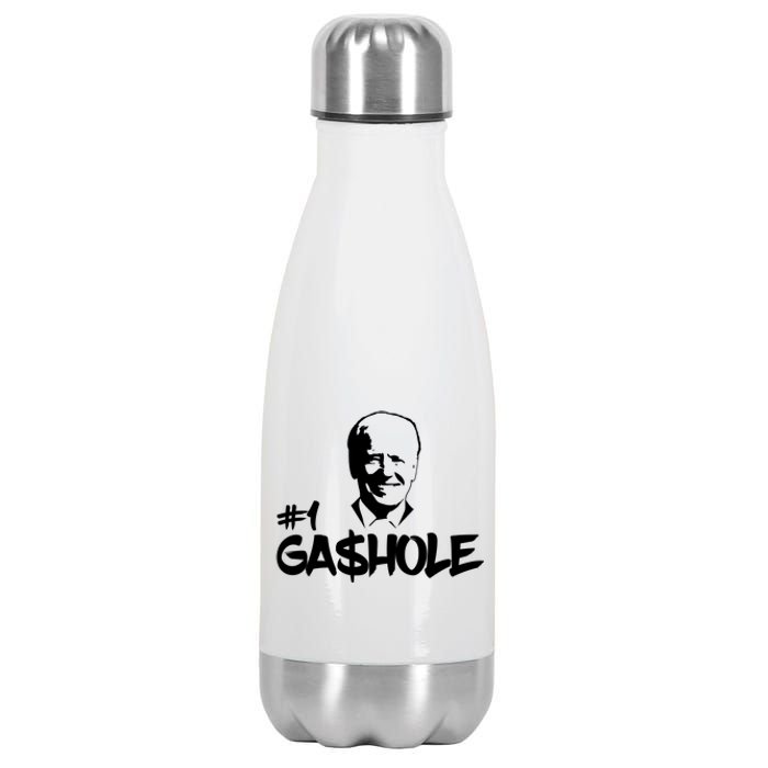 Number One Gashole Funny Joe Biden Stainless Steel Insulated Water Bottle