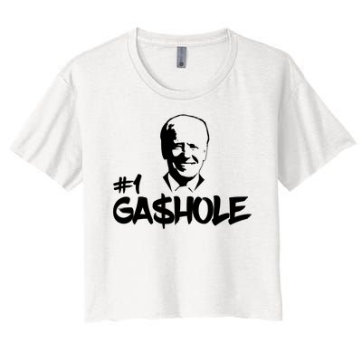 Number One Gashole Funny Joe Biden Women's Crop Top Tee