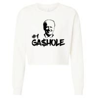 Number One Gashole Funny Joe Biden Cropped Pullover Crew