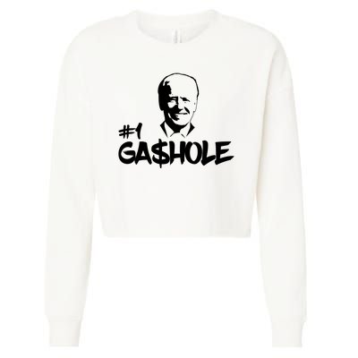 Number One Gashole Funny Joe Biden Cropped Pullover Crew