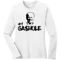 Number One Gashole Funny Joe Biden Ladies Long Sleeve Shirt