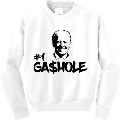 Number One Gashole Funny Joe Biden Kids Sweatshirt