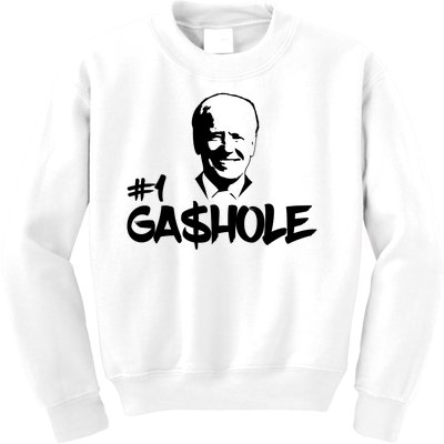 Number One Gashole Funny Joe Biden Kids Sweatshirt