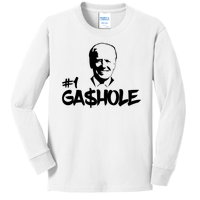 Number One Gashole Funny Joe Biden Kids Long Sleeve Shirt