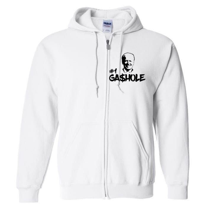 Number One Gashole Funny Joe Biden Full Zip Hoodie