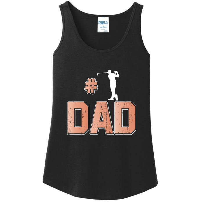 Number One Golf Dad Gift For Dad Father's Day Ladies Essential Tank