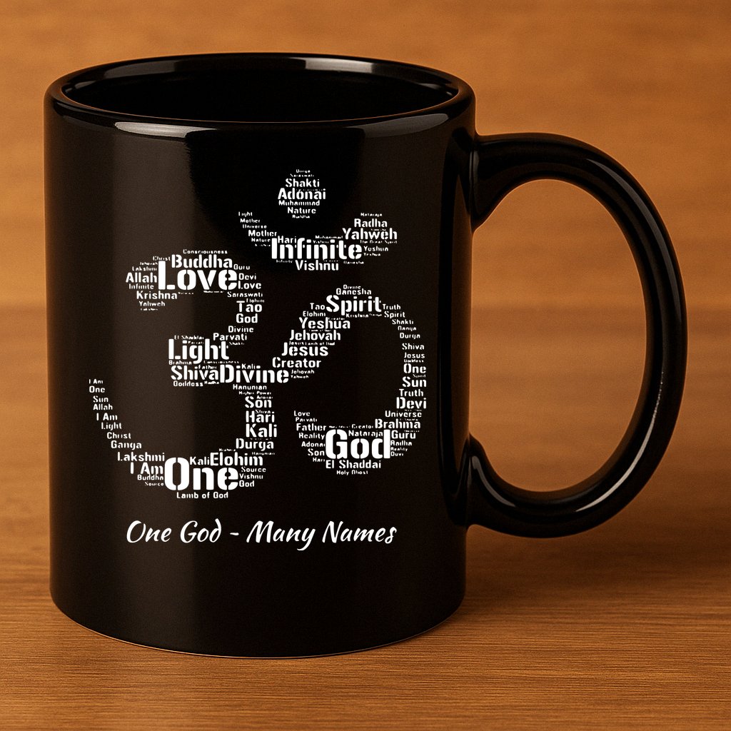 Names Of God In Om Symbol Yoga Inspired Aum T 11oz C Handle Ceramic Mug