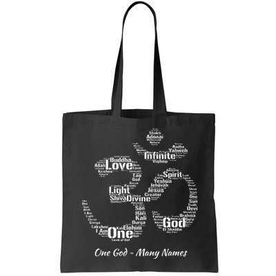 Names Of God In Om Symbol Yoga Inspired Aum T Bag