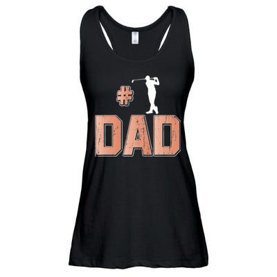 Number One Golf Dad Father's Day Gift For Dad Ladies Essential Flowy Tank