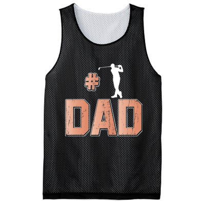 Number One Golf Dad Father's Day Gift For Dad Mesh Reversible Basketball Jersey Tank