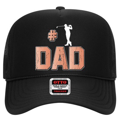Number One Golf Dad Father's Day Gift For Dad Trucker Hat