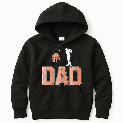 Number One Golf Dad Father's Day Gift For Dad Kids Hoodie
