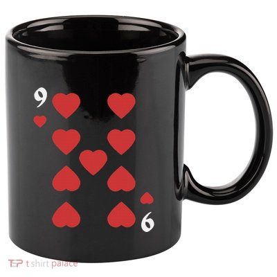 Nine Of Hearts Deck Of Cards Halloween Group Costume 11oz C Handle Ceramic Mug