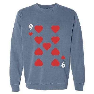 Nine Of Hearts Deck Of Cards Halloween Group Costume Garment-Dyed Sweatshirt