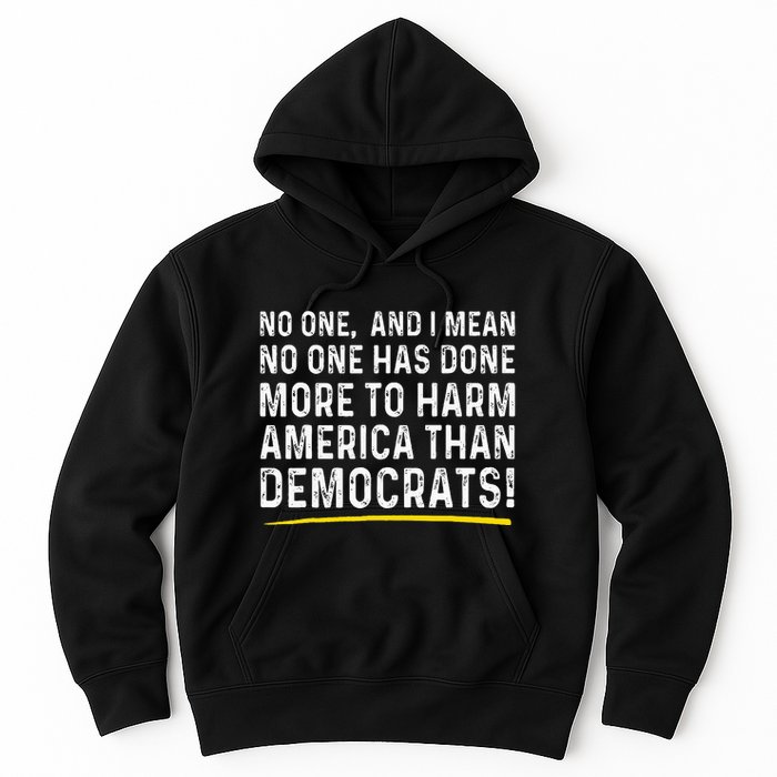 No One Has Done More To Harm America Than Democrats! Hoodie