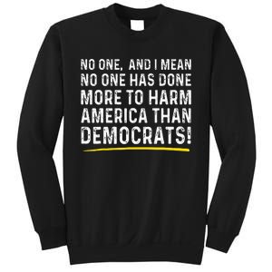 No One Has Done More To Harm America Than Democrats! Sweatshirt