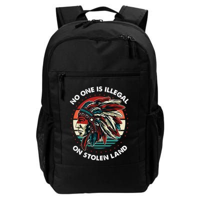 No One Is Illegal On Stolen Land Native Vintage Backpack