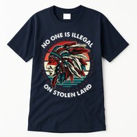 No One Is Illegal On Stolen Land Native Vintage Tall T-Shirt
