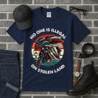 No One Is Illegal On Stolen Land Native Vintage Tall T-Shirt