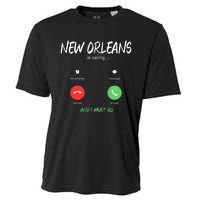 New Orleans Is Calling And I Must Go Louisiana Usa Traveling Cooling Performance Crew T-Shirt