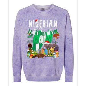 Nigeria Outfit Idea For & Novelty Nigerian Christmas Colorblast Crewneck Sweatshirt