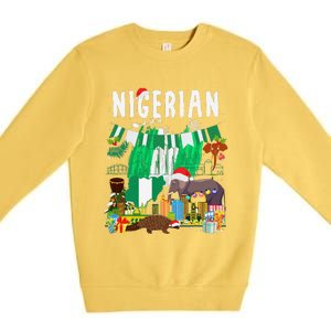 Nigeria Outfit Idea For & Novelty Nigerian Christmas Premium Crewneck Sweatshirt