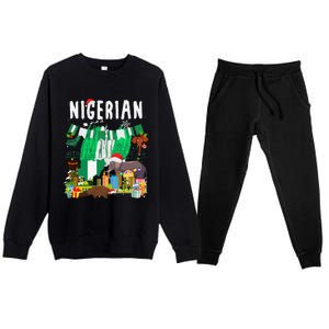 Nigeria Outfit Idea For & Novelty Nigerian Christmas Premium Crewneck Sweatsuit Set