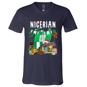 Nigeria Outfit Idea For & Novelty Nigerian Christmas V-Neck T-Shirt