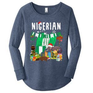 Nigeria Outfit Idea For & Novelty Nigerian Christmas Women's Perfect Tri Tunic Long Sleeve Shirt