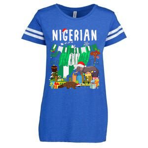 Nigeria Outfit Idea For & Novelty Nigerian Christmas Enza Ladies Jersey Football T-Shirt