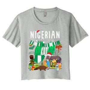 Nigeria Outfit Idea For & Novelty Nigerian Christmas Women's Crop Top Tee