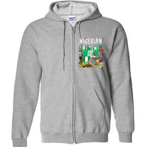 Nigeria Outfit Idea For & Novelty Nigerian Christmas Full Zip Hoodie