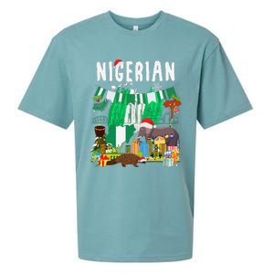 Nigeria Outfit Idea For & Novelty Nigerian Christmas Sueded Cloud Jersey T-Shirt