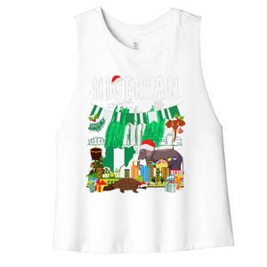 Nigeria Outfit Idea For & Novelty Nigerian Christmas Women's Racerback Cropped Tank