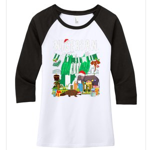 Nigeria Outfit Idea For & Novelty Nigerian Christmas Women's Tri-Blend 3/4-Sleeve Raglan Shirt