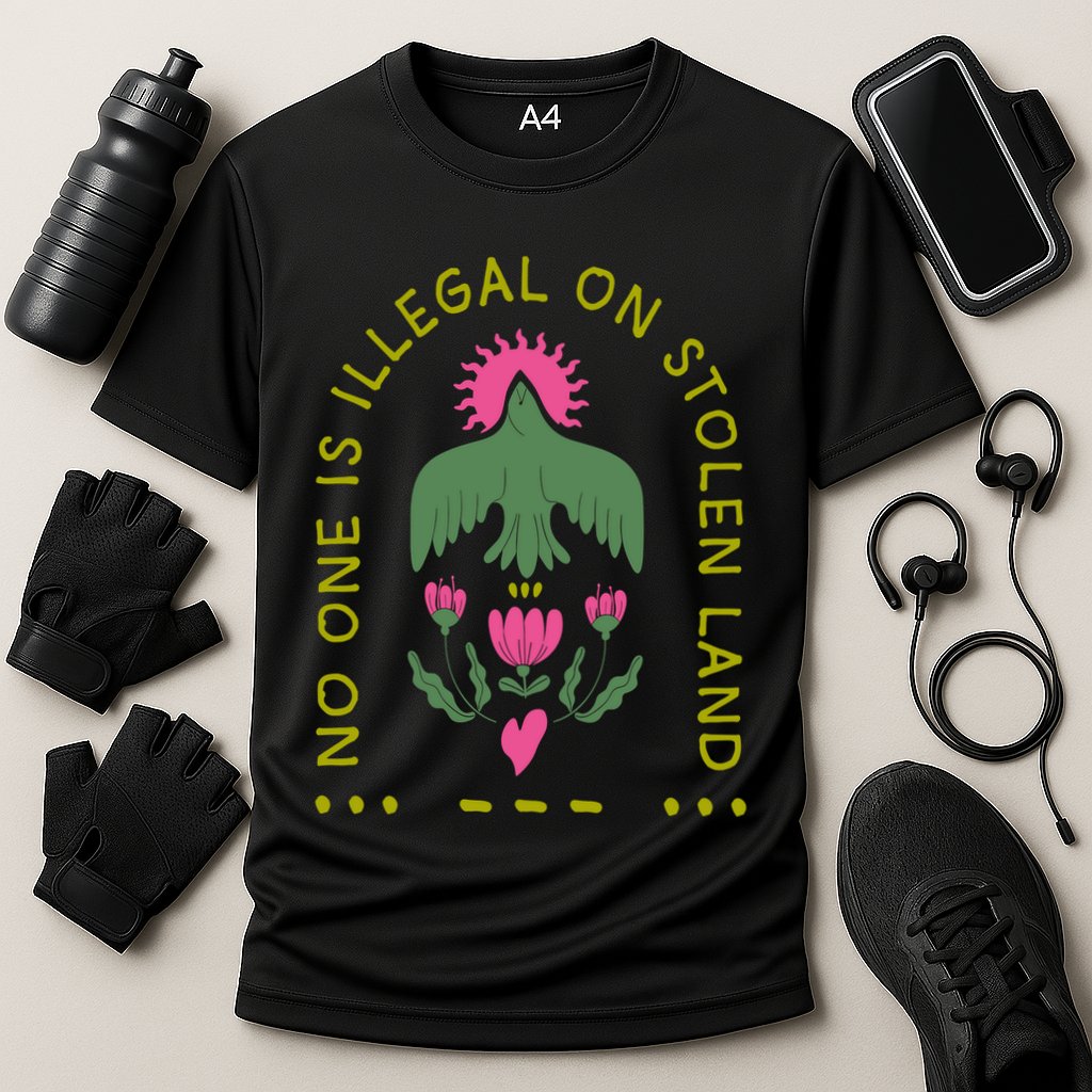 No One Is Illegal On Stolen Land Performance Shirt