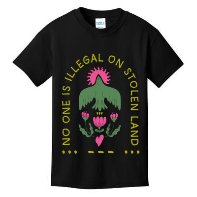 No One Is Illegal On Stolen Land Kids T-Shirt