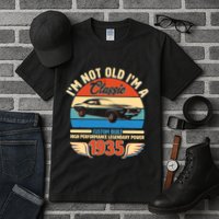 Not Old Im A Classic 1935 Car Lovers 90th Birthday Tall T-Shirt