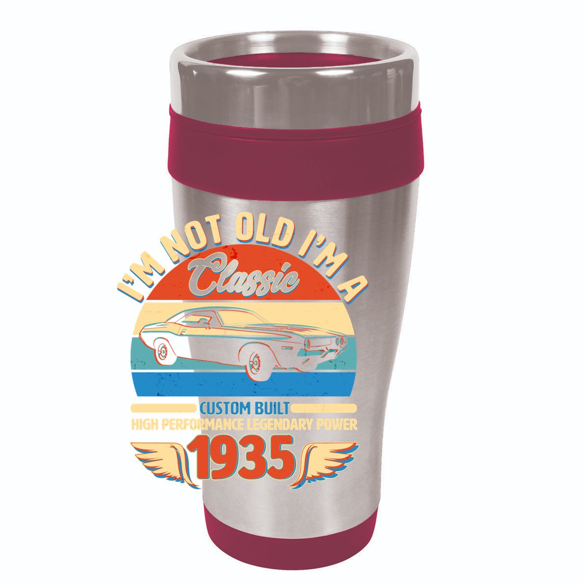 Not Old Im A Classic 1935 Car Lovers 90th Birthday 12oz Stainless Steel Coffee Mug