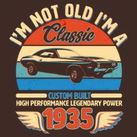Not Old Im A Classic 1935 Car Lovers 90th Birthday Apron
