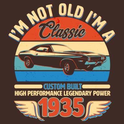 Not Old Im A Classic 1935 Car Lovers 90th Birthday T-Shirt