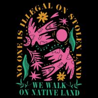 No One Is Illegal On Stolen Land We Walk On Native Land Women's Crop Top Tee