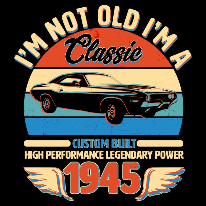 Not Old Im A Classic 1945 Car Lovers 80th Birthday 16 in Basic Backpack