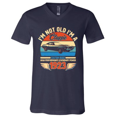 Not Old I'm A Classic 1923 Car Lovers 100th Birthday V-Neck T-Shirt